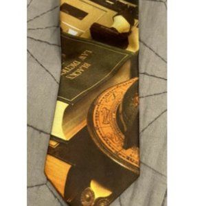 Rare Ralph Marlin Vintage Black's Law Dictionary Attorney Desk Tie Made In USA